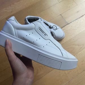 Adidas Sleek Super Zip platform sneakers.